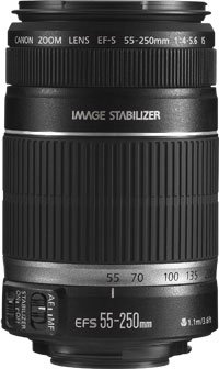 image objectif Canon 55-250 EF-S 55-250mm f/4-5.6 IS